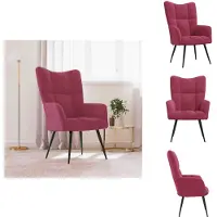 vidaXL Relaxsessel Weinrot Samt - Sessel