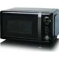 Melissa 16330132 Retro-Mikrowelle 700 W 5 Leistungsstufen Auftauprogramm Schwarz
