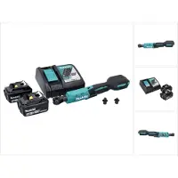 Makita DWR 180 RT Akku Ratschenschrauber 18 V 47,5 Nm 1/4" 3/8" + 2x Akku 5,0 Ah + Ladegerät