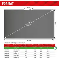 Displex Displayschutzfolie "Privacy Safe", schwarz, B:27cm H:0,5cm T:40,5mm, Displayfolien, universal, 16:9, Blickschutzfolie, Schutzfolie, Bildschirmschutz, Displayschutzfolie