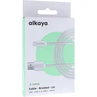 Alkaya Speed Flex Datenkabel Geflochten 15W, 1m weiss