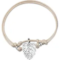 Ailoria Armband "Armband beige/silber JUNGLE", silber, Armbänder, Kinder, Edelstahl, Armband