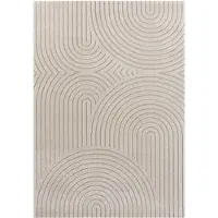 Elle Decoration Designteppich "Panglao", rechteckig, softer Kurzflor, Hoch-Tief-Effekt, robust & pflegeleicht, Scandi-Look