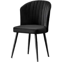 Skye Decor , Rubi - Black, Stuhlset (4 Stück), 100 % MDF, Schwarz, 52 x 42 x 85 cm