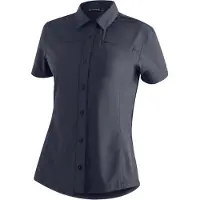 Maier Sports Funktionsbluse "Magos S/S W" Damen Hemdbluse, atmungsaktives Freizeit-Hemd, Taillierter Schnitt