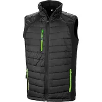 Result Genuine Recycled Result Core Cotton Classics-30.238X Hybrid Gilet Compass Gr. S black/lime