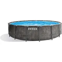 Intex Prisma Frame Greywood 26742NP - Ø457x122 cm - Runder Pool