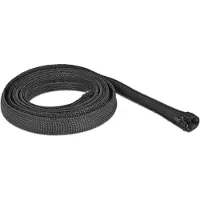 DeLOCK Kabelschlauch 2 m x 20 mm, mit Reissverschluss Schwarz