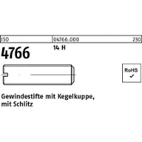 Reyher DIN 551 / ISO 4766 - Stahl blank - M 10x25 - Gewindestifte mit Schlitz und Kegelkuppe