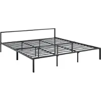 En.casa Metallbett 'Imatra' Bettgestell mit Lattenrost 180 x 200 cm Stahl Schwarz