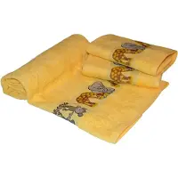 Dyckhoff Handtuch Set "Affe", Set, 3 tlg., Walkfrottee, mit Tierbordüre; 2 Handtücher (50x100cm), 1 Duschtuch (70x140cm)
