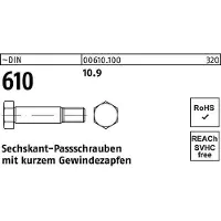 Reyher DIN 610 - Stahl 10.9 blank - M 16x60 - Sechskant-Passschrauben mit kurzem Gewindezapfen