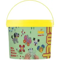 Hama Maxi Beads Bucket 4 Plates Bauspiel
