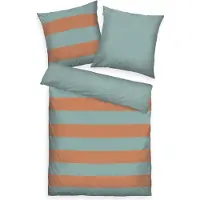 Herding TOM TAILOR Bettwäsche Bold Stripes 70x90cm / 140x200cm Warm Coral & Fresh Sage