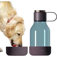 Asobu - Dog Bowl - Flasche aus Tritan mit Hundenapf 1,5 Liter Burgunderrot