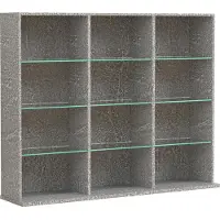 VCM Standregal "Holz CD DVD Standregal Bücherregal Regal Zilas L", grau (beton, optik), B:102cm T:23cm, Regale, Standregal