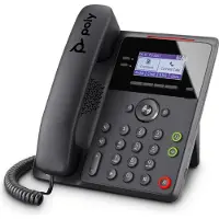 HP Poly Poly Edge B30 IP Telefon und PoE-fähig, IP-Telefon, Schwarz, Kabelgebundenes Mobilteil, Tisch/Wand, 4 Zeilen, LCD