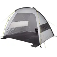 High Peak Strandmuschel "Rapid Beach 80", grau (aluminium, dunkelgrau), Zelte, B/H/L: 200cm x 130cm x 150cm, Strandmuschel, UV 80 Schutz, B:200cm H:130cm L:150cm