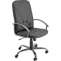 Unisit Dante PC, Gepolsterter Sitz, Gepolsterte Rückenlehne, Schwarz, Schwarz, Kunstleder, Kunstleder