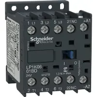 Schneider Electric LP1K0601SD Leistungsschütz LP1K 3p, +1Ö, 2.2 kW, 6 A, 400 V AC3, Spule 72 V DC