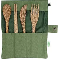 Io Nova Kokosnuss-Besteck-Set | 4-teilig