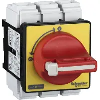 Schneider Electric Electric VCF3 Not-Aus/Hauptschalter, 4-Loch bef., 3p, 690V, 63A, Griff rot abschließbar