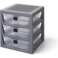 LEGO Organizer mit drei Schubladen - dunkelgrau