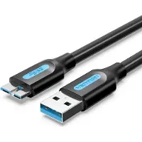 Vention COPBI, 3 m, USB A, Micro-USB B, USB 2.0, Schwarz