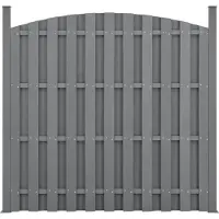 Neu.holz WPC Gartenzaun Sichtschutzzaun Windschutz Lamellenzaun Zaun 562x(165-185)cm Rund