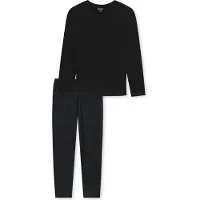 Schiesser Schlafanzug UNCOVER BY "Pyjama", Herren, Gr. L, schwarz, Obermaterial: 100% Baumwolle CO., Homewear-Sets Schlafanzug