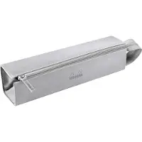 Rhodia Schlampermäppchen 23x5x5cm Kunstleder Silber rechteckig Schreibutensilien