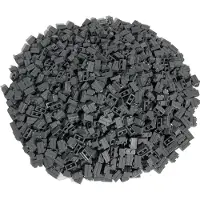 LEGO Dark Bluish Gray Brick, Modified 1 x 2 with Masonry Profile