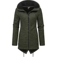 Ragwear Kapuzenstrickjacke "Wingi Melange" Sportliche Kapuzenjacke mit Teddy-Kunstfell