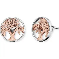 Engelsrufer Paar Ohrstecker "Indian summer OHRSTECKER LEBENSBAUM", rosa (silber, 925, roségoldfarben), Ohrringe, Damen, 12mm, Silber 925 (Sterlingsilber), Paar Ohrstecker