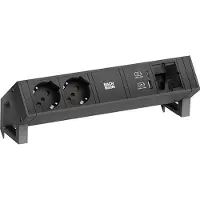Bachmann DESK2 2xP40 1xUSB A&C 902.98922W 1xCM 0.2m GST18 RAL9005