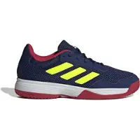 Adidas Tennisschuh PERFORMANCE "GAMESPEC KIDS", Jungen, Gr. 38, blau (dunkelblau, lucid lemon, ftwr weiß), Synthetik, Textil, Schuhe Tennisschuh, für Hartcourt, All-Court