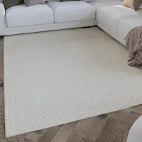 Wecon Home Wollteppich "Hamptons TWENTYONE", rechteckig, 15 mm Höhe, Läufer, Schurwolle, Kurzflor, Wohnzimmer, Schlafzimmer, Bordüre