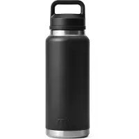 Yeti Rambler Bottle 36oz Chug Cap, Black, Thermoflasche mit Verschluss,1L