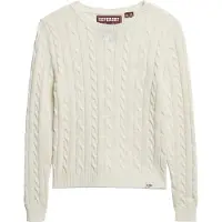 Superdry für Damen. W6110685A Essentials Schlanker beiger Pullover (S), Lässig, Acryl