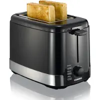 Melissa 16140148 Toaster 2 Scheiben 800 W 7 Bräunungsstufen Schwarz Edelstahl