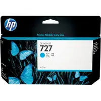 HP 727 Cyan DesignJet Tintenpatrone, 130 ml, DesignJet T920 Druckerserie, DesignJet T1500 Druckerserie, DesignJet T930 Druckerserie,..., Thermal Inkjet, Cyan, B3P19A, Singapur, 202 mm