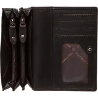 The Chesterfield Brand Leder Geldbörse Salzburg Harmonica Wallet Brown dunkelbraun