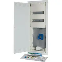Eaton 302435 Hohlwand-Kleinverteiler, Hybrid, 5-reihig, 24TE, Stahlblechtür superflach KLV-60HWS-HY24-SF