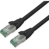 Roline RM Patchkabel Cat.6A S/FTP (PiMF), schwarz, 0,5 m