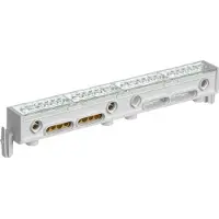 Hager KM05C PE/N-Klemme, universZ, 2x5 Klemmstellen,2x6/2x10/1x25mm2, mit Schelle für 25 mm2