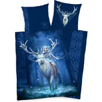 Herding Anne Stokes Bettwäsche - Hirsch - 70-x-90-cm-140-x-200-cm-at, Deckenbezug im Lieferumfang enthalten, Kissenbezug enthalten