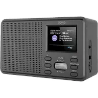 Xoro DAB 142 - Tragbares Digitalradio, UKW und DAB+ Empfang, 2,4" Farbdisplay, RDS, Wecker, Bluetooth, Teleskopantenne, AA-Batterien- & Netzbetrieb