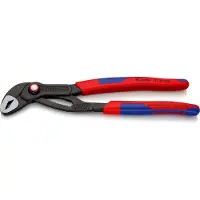 Knipex 87 22 250 SB Cobra QuickSet Hightech-Wasserpumpenzange mit schlanken Mehrkomponenten-Hüllen grau atramentiert 250 mm (SB-Karte/Blister)