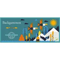 Djeco Klassisches Backgammon-brettspiel Golden Golden One Size