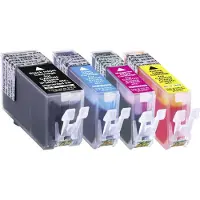 Basetech Druckerpatrone ersetzt Canon PGI-520PGBK, CLI-521C, CLI-521M, CLI-521Y Kompatibel Kombi-Pack Schwarz, Cyan, Ma